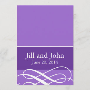 Moderner Wirbel, der Einladungs-lila Flieder Einladung