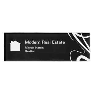 Moderner wirklicher Anwesen-Designer Namenschild