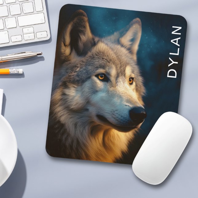 Moderner Wolf Nah-up Mousepad (Von Creator hochgeladen)