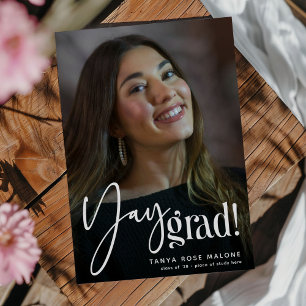 Moderner Yay-Grad-Foto-Abschluss Ankündigung