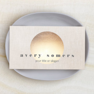 Moderner Yoga Instructor Zen Gold Circle Visitenkarte