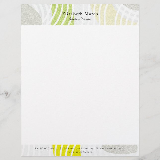 Moderner Zen Rock Garden Grau Letterhead Briefkopf (Vorderseite)
