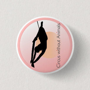 Moderner Zirkus-Akrobat Button