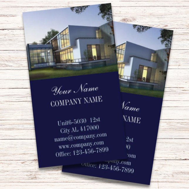 Moderner Zuhause Construction Builder Real Anwesen Visitenkarte (Modern home Construction builder Real Estate Business Card)