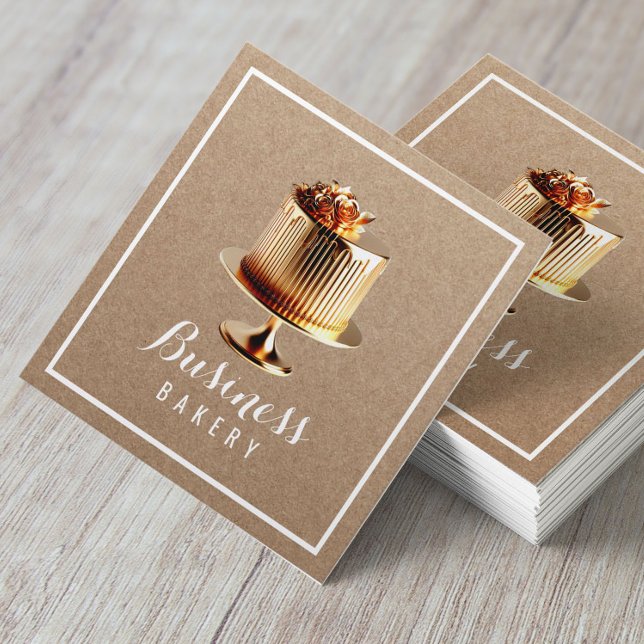 Moderner Zuhause-Kuchen Konditor Köche Kraft Quadratische Visitenkarte (Von Creator hochgeladen)