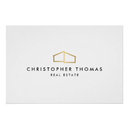 Moderner Zuhause Realtor-Gold-Logo-Download Poster