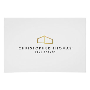 Moderner Zuhause Realtor-Gold-Logo-Download Poster