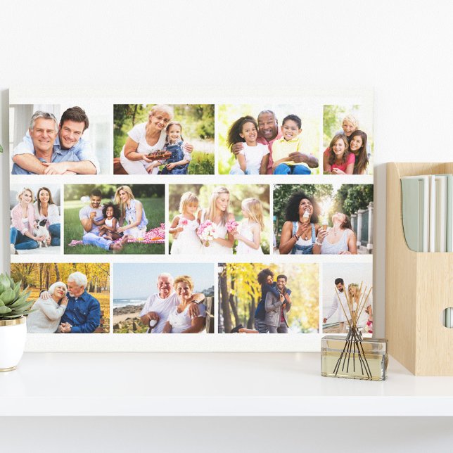 Modernes 12-Foto Mauerrost Weiß Leinwanddruck (Von Creator hochgeladen)