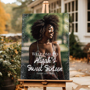 Modernes 16 . Geburtstag - Begrüßungszeichen mit F Poster