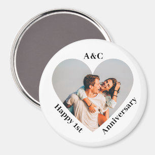 Modernes 1. Jubiläum - Herzenslust Magnet