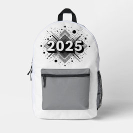 Modernes 2025 geometrisches Backpack | Sleek & Sty Bedruckter Rucksack