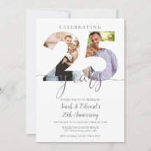 Modernes 25. Hochzeitstag 2 Foto