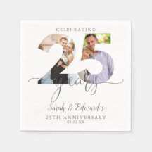 Modernes 25. Hochzeitstag 2 Foto