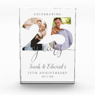 Modernes 25. Hochzeitstag 2 Fotoblock