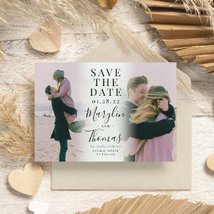 Modernes 2-Foto-Haus Save The Date