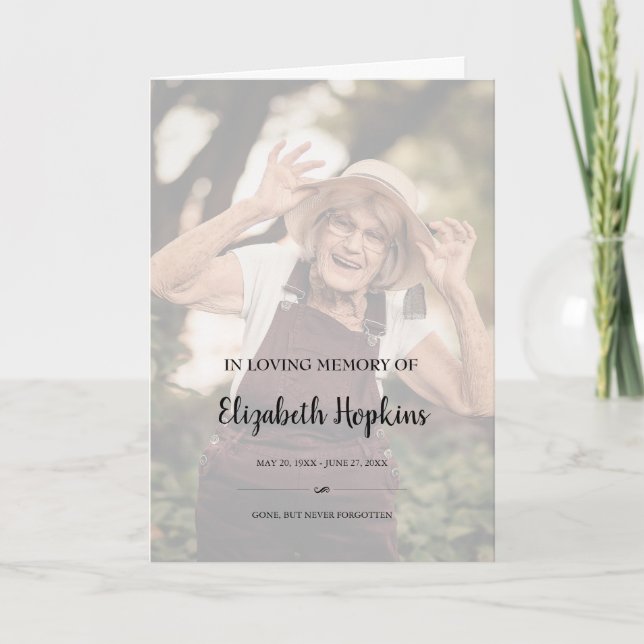 Modernes 2-Foto-Programm für die Gedächtnisbeerdig Programm (Vorderseite)