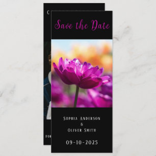 Modernes 2 Foto Schwarz Save The Date