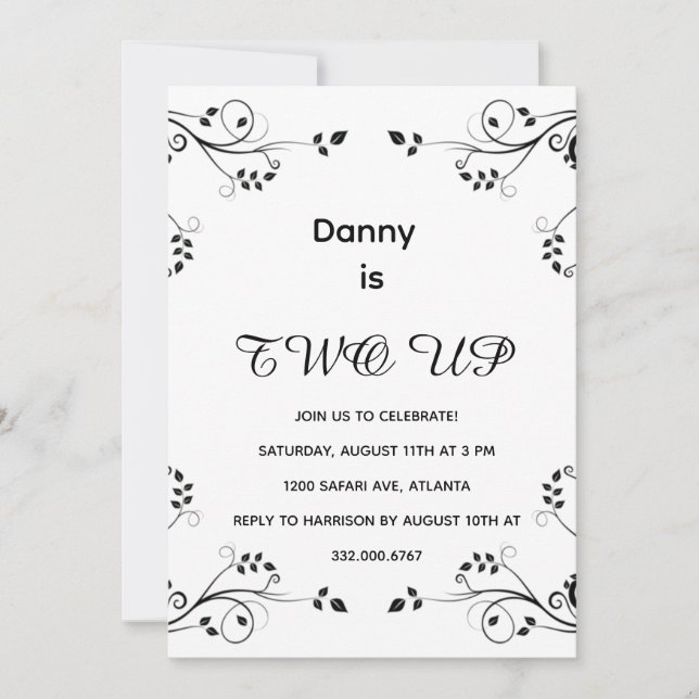 Modernes 2. Geburtstags-Foto Feiertagskarte (Vorderseite)