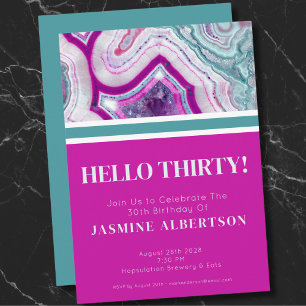 Modernes 30. Geburtstags-Party Einladung