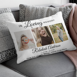 Modernes 3 Foto Collage Memorial Akzent Pillow Dekokissen