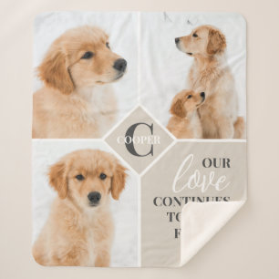 Modernes 3 Foto Collage Pet Dog Monogramm Sherpadecke