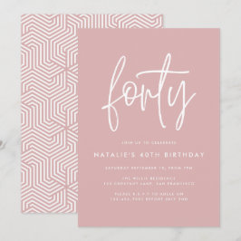 Modernes 40. Geburtstag einfach, stilvoll und eleg