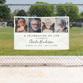 Modernes 4-Foto-Banner für benutzerdefinierte Text Banner