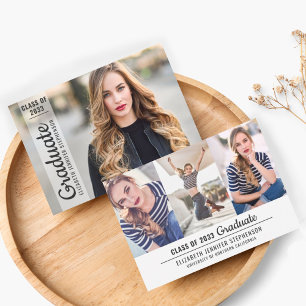 Modernes 4-Foto-Collage-Abschluss-Overlay Ankündigung