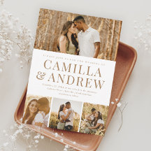 Modernes 4 Foto Elegante Hochzeit