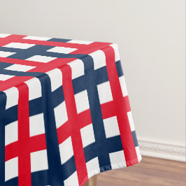 Modernes 4. Juli rot-weißes patriotisches Gitter Tischdecke