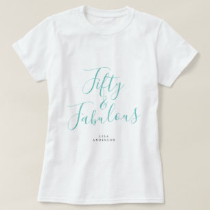 Modernes 50 fabelhaftes Individuelle Name 50. Gebu T-Shirt