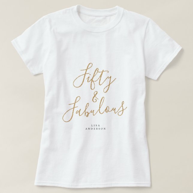 Modernes 50 fabelhaftes Individuelle Name 50. Gebu T-Shirt (Design vorne)