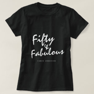 Modernes 50 fabelhaftes Individuelle Name 50. Gebu T-Shirt