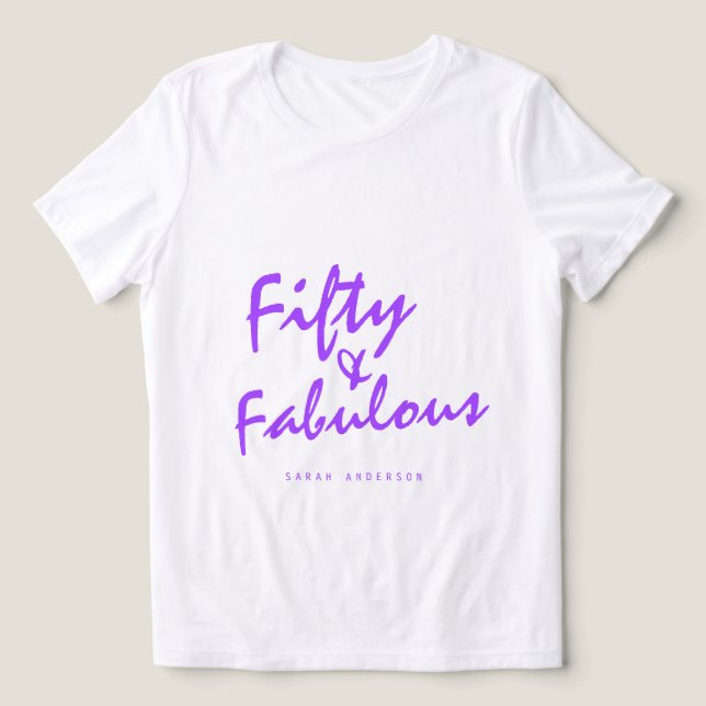 Modernes 50 fabelhaftes Individuelle Name 50. Gebu Tri-Blend Shirt (Design Vorderseite)