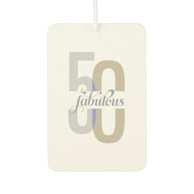 Modernes 50. Geburtstag Autolufterfrischer (Vorderseite)