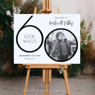 Modernes 60. Geburtstags-Willkommensschild Foto Poster