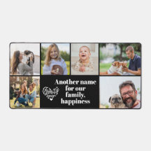 Modernes 6 Foto Collage und Text Custom Monogram D