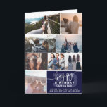 Modernes 8-Foto-Kollektionsgitter für die Geburtst Karte<br><div class="desc">Modernes,  schlichtes 8-Foto-Kollektionsgitter mit bearbeitbaren Farben und moderner Typografie. Perfekt für alle Altersgruppen ,  für Freunde und Familie.</div>