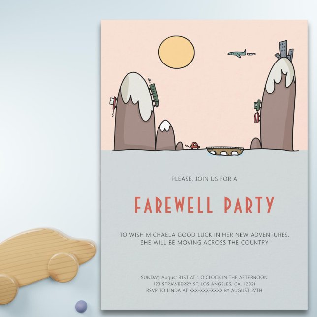 Modernes Abschied von Farewell Party Einladung (Von Creator hochgeladen)
