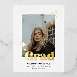 Modernes Abschluss Ankündigung Offenes Haus einlad