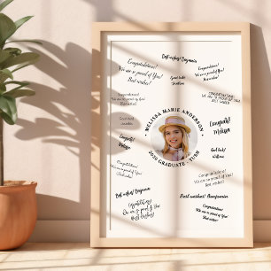 Modernes Abschluss Foto Gästebuch Unterschrift