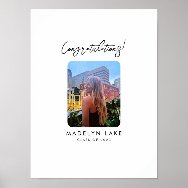 Modernes Abschluss Gästebuch Alternative Poster (Vorne)