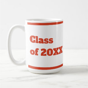 Modernes Abschluss Rotes Skript Kaffeetasse