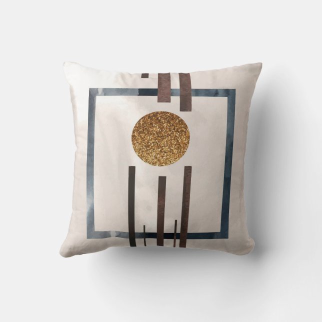 Modernes Abstrakt Art Throw Kissen (Rückseite)