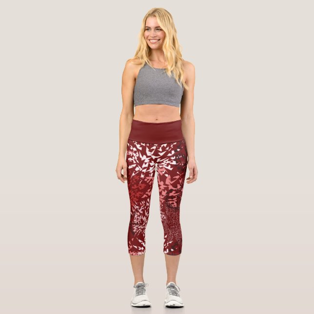 Modernes Abstrakt Capri Leggings (Vorderseite)