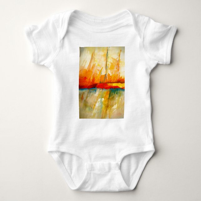 Modernes Abstrakt-expressionistisches Gemälde Baby Strampler (Vorderseite)