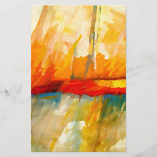 Modernes Abstrakt-expressionistisches Gemälde Briefpapier