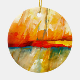Modernes Abstrakt-expressionistisches Gemälde Keramikornament