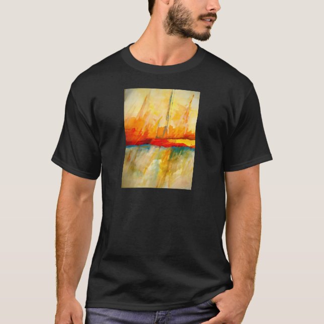 Modernes Abstrakt-expressionistisches Gemälde T-Shirt (Vorderseite)