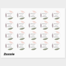 Modernes Abstrakt Garden-Hochzeitsticker Runder Aufkleber